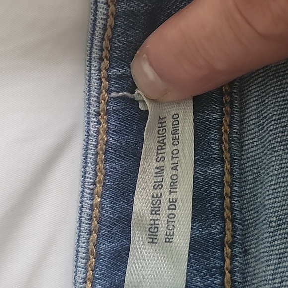 UNIVERSAL THREADS HIGH RISE SLIM STRAIGHT JEANS  16  BLUE - Picture 8 of 12